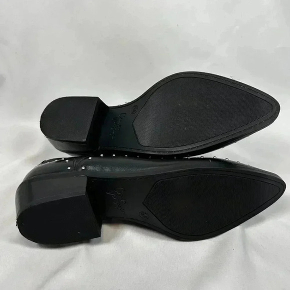 Crown Vintage Kavita Size 6.5M Boot Ankle Black Stud Embellished Western - Picture 8 of 8